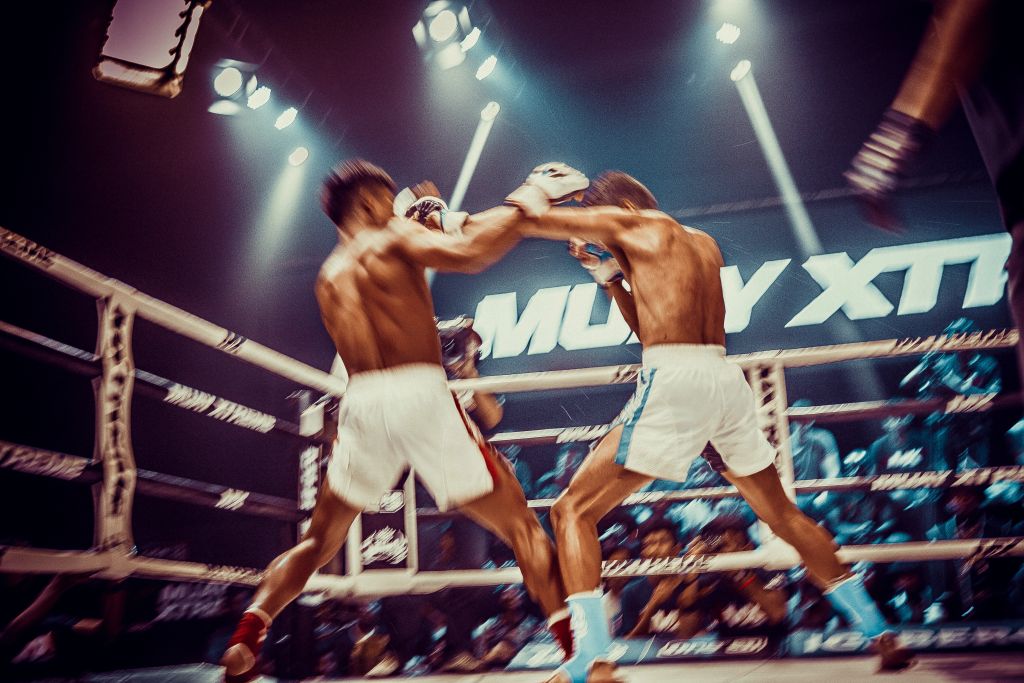 Thaiboxer im Boxkampf